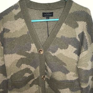 Lucky Brand camo cardigan